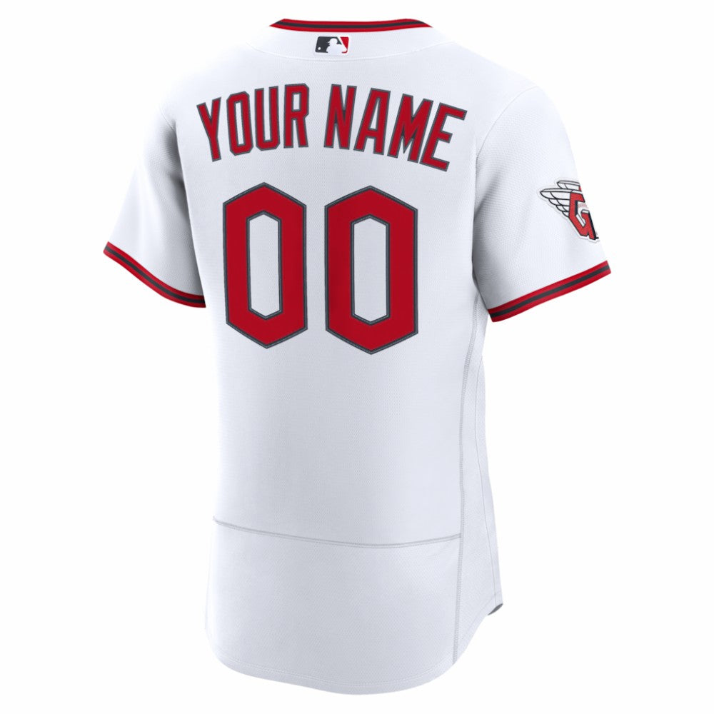 Cleveland Guardians Nike Home Authentic Custom Jersey - White - Nike Lifestyle