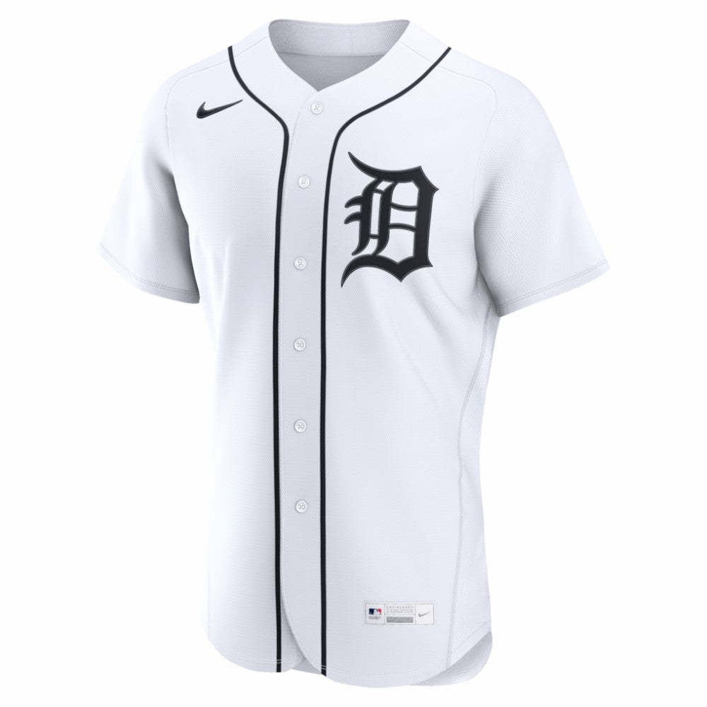 Detroit Tigers Nike Home Authentic Custom Jersey - White - Nike Discount
