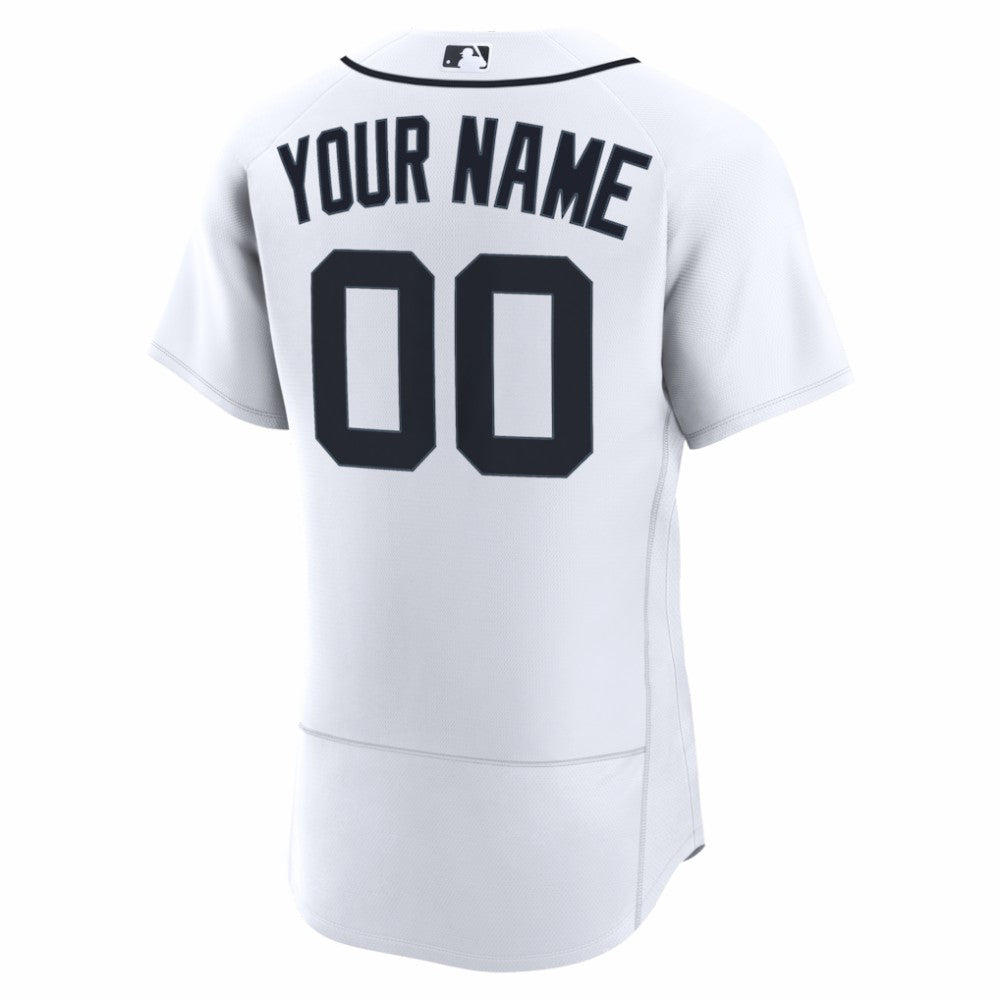 Detroit Tigers Nike Home Authentic Custom Jersey - White - Nike Discount