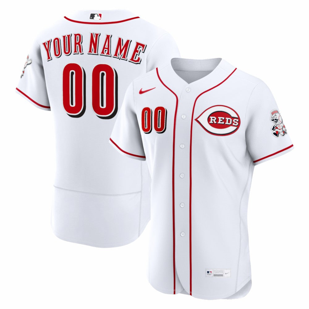 Cincinnati Reds Nike Home Authentic Custom Jersey - White - Nike on Sale