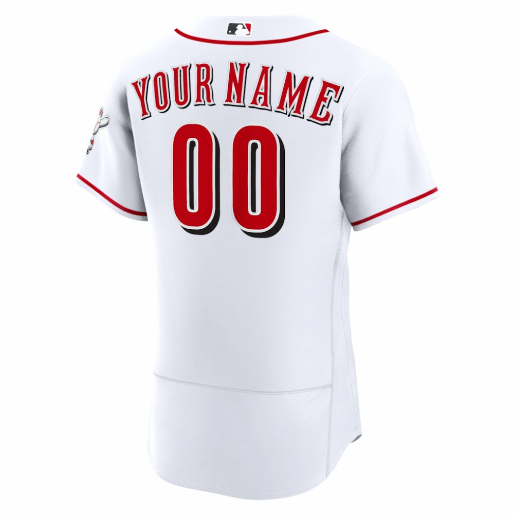 Cincinnati Reds Nike Home Authentic Custom Jersey - White - Nike on Sale