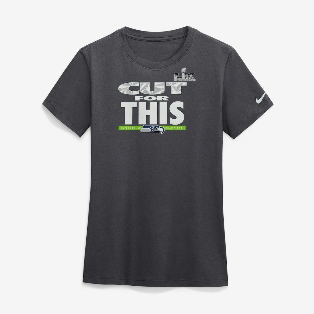 Nike Seattle Seahawks Women's Super Bowl LX Champions Parade T-Shirt Anthracite