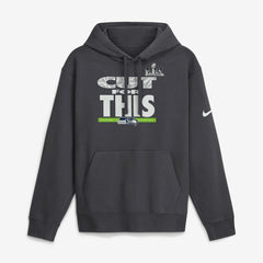 Nike Seattle Seahawks Super Bowl LX Champions Pickoff Move Parade Club Fleece Hoodie Anthracite