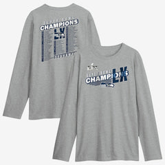 Fanatics Seattle Seahawks Super Bowl LX Champions Best Teammates Roster Long Sleeve T-Shirt Steel