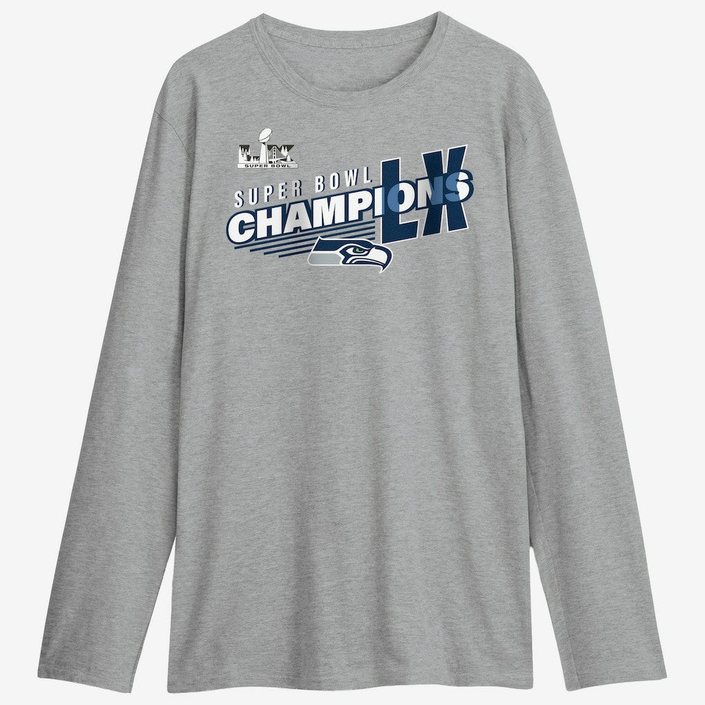 Fanatics Seattle Seahawks Super Bowl LX Champions Best Teammates Roster Long Sleeve T-Shirt Steel