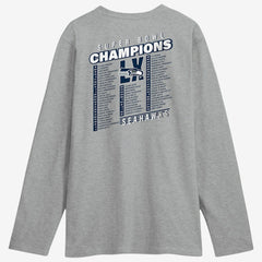 Fanatics Seattle Seahawks Super Bowl LX Champions Best Teammates Roster Long Sleeve T-Shirt Steel