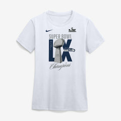 Nike Seattle Seahawks Women's Super Bowl LX Champions Lombardi Trophy T-Shirt White