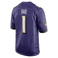 Nike Number 1 Dad Baltimore Ravens Game Jersey Purple