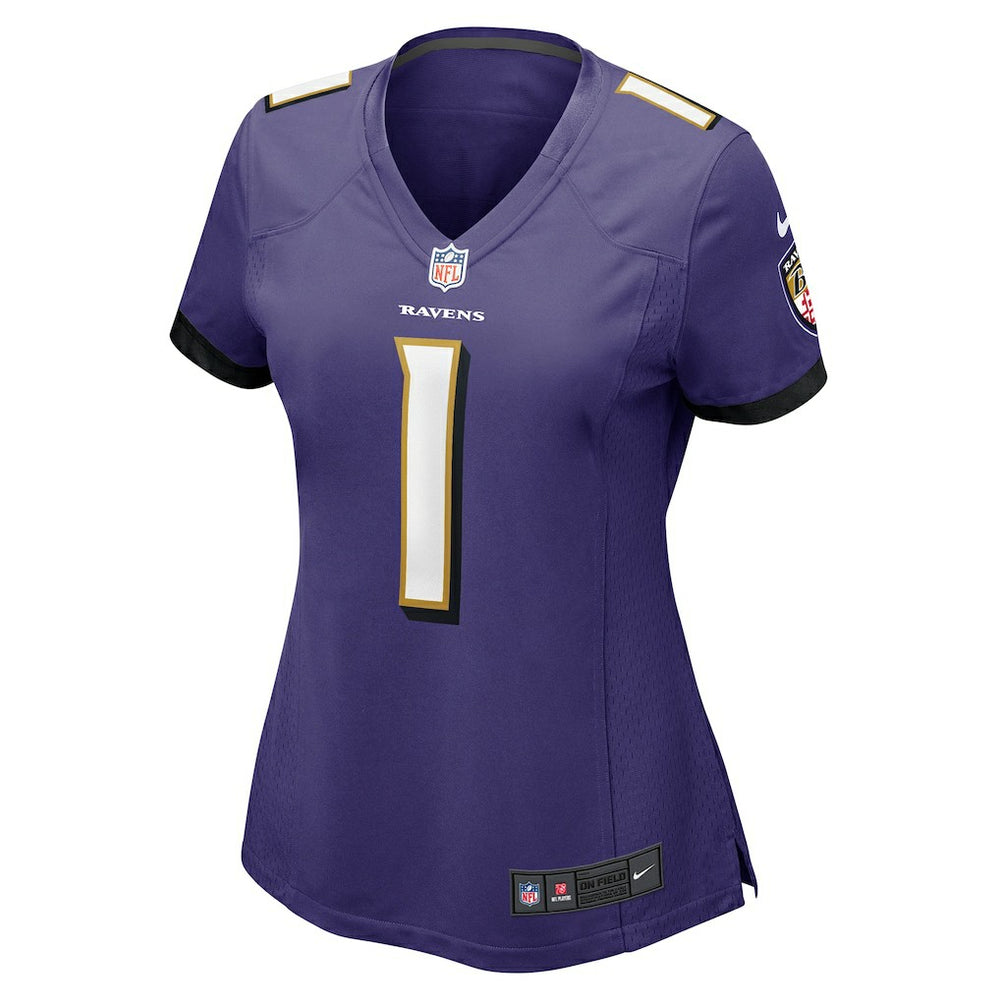 Nike Number 1 Mom Baltimore Ravens Women's Game Jersey Purple