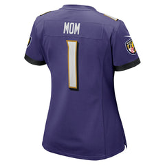 Nike Number 1 Mom Baltimore Ravens Women's Game Jersey Purple