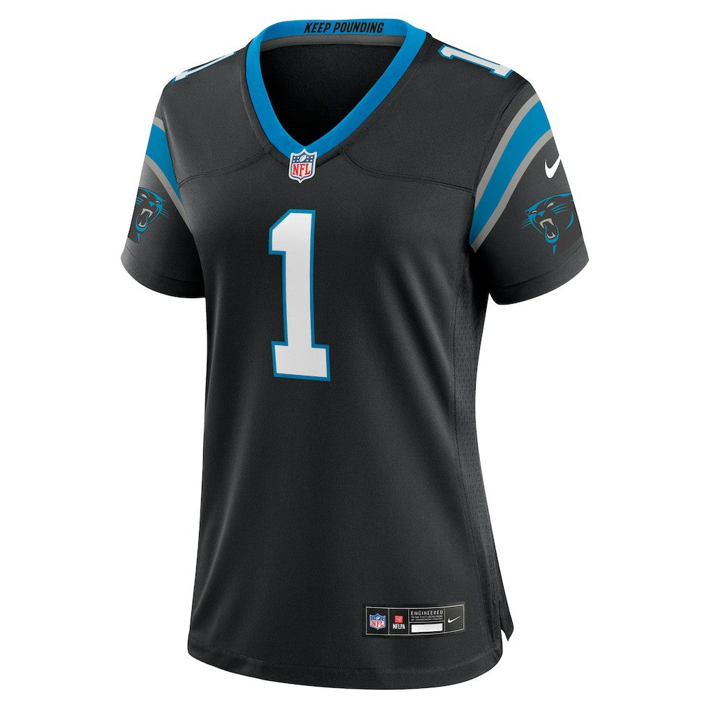 Nike Number 1 Mom Carolina Panthers Women's Game Jersey Black