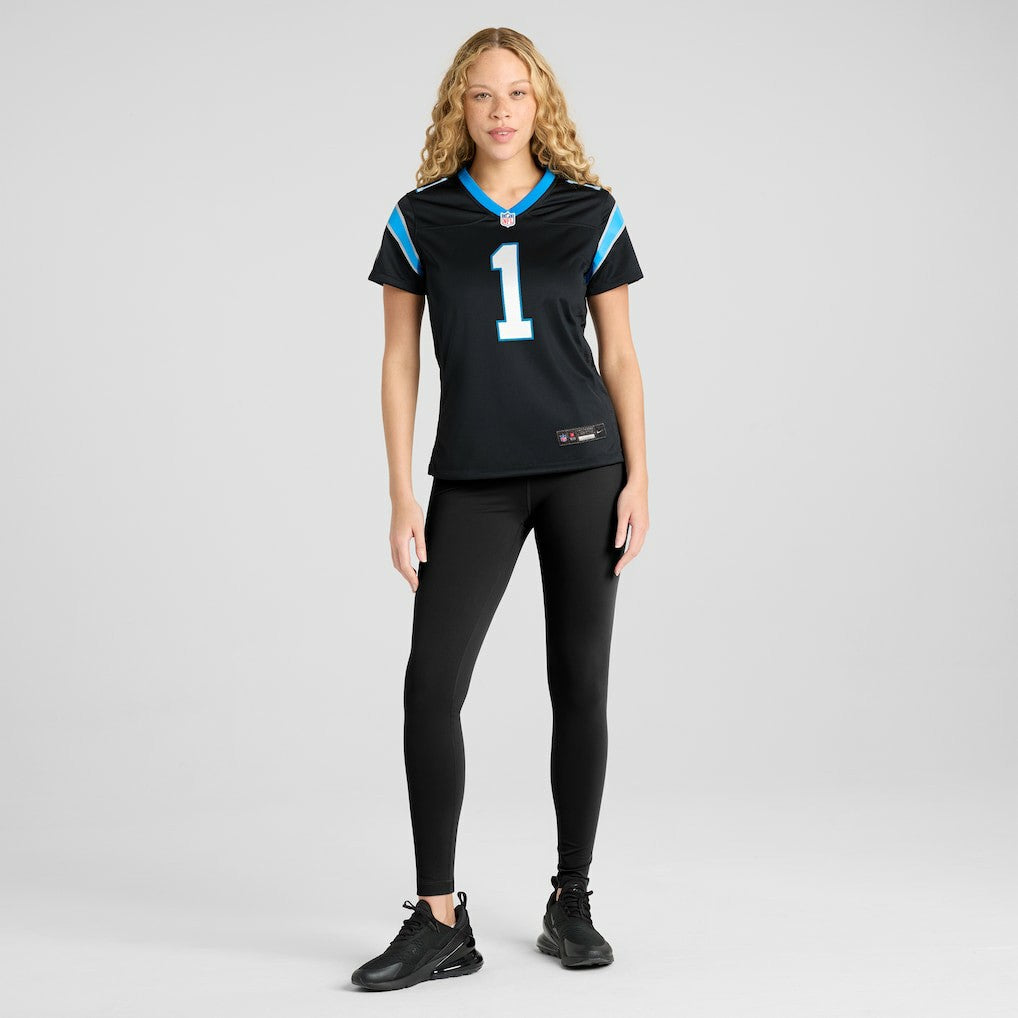 Nike Number 1 Mom Carolina Panthers Women's Game Jersey Black