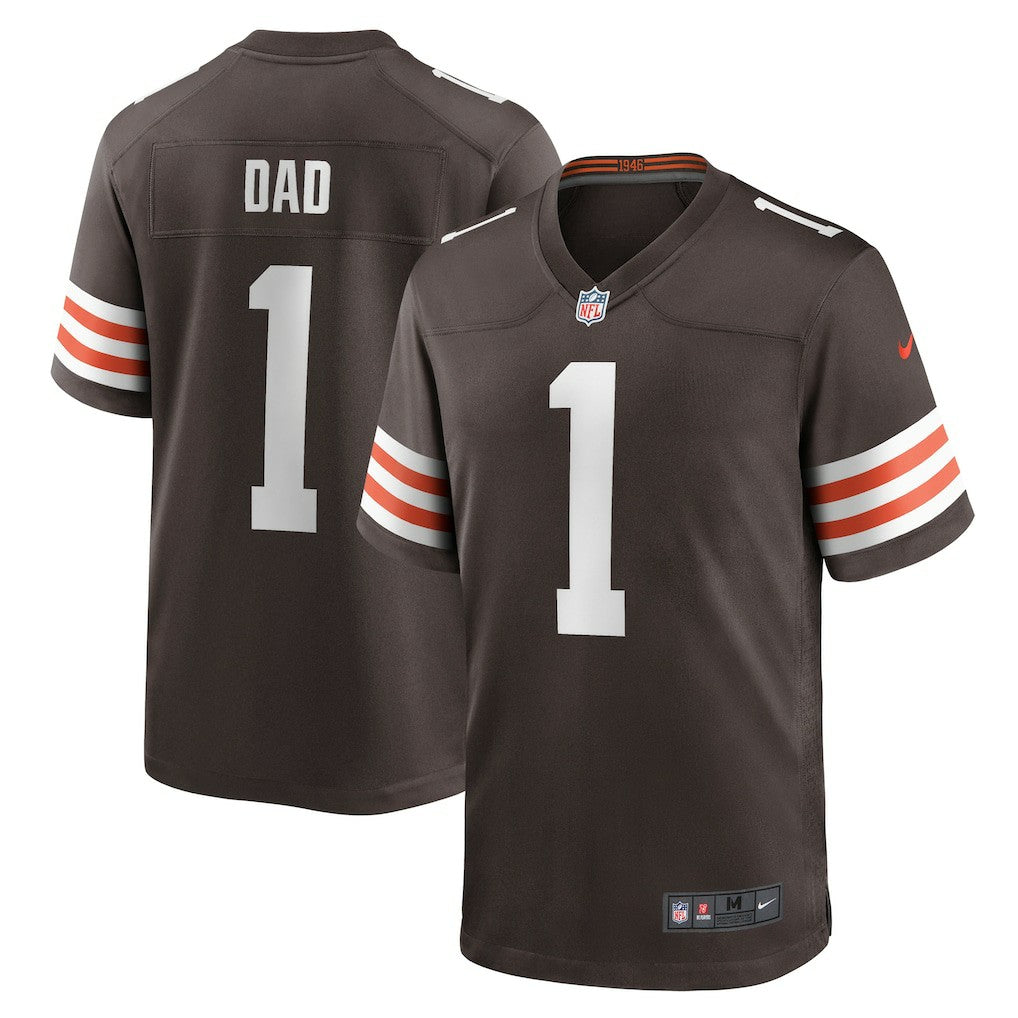 Nike Number 1 Dad Cleveland Browns Game Jersey Brown