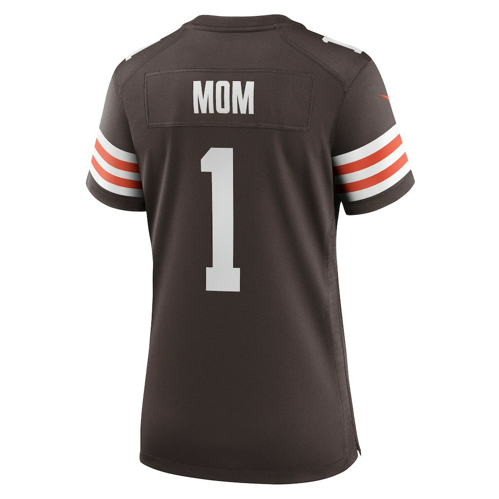 Nike Number 1 Mom Cleveland Browns Women's Game Jersey Brown