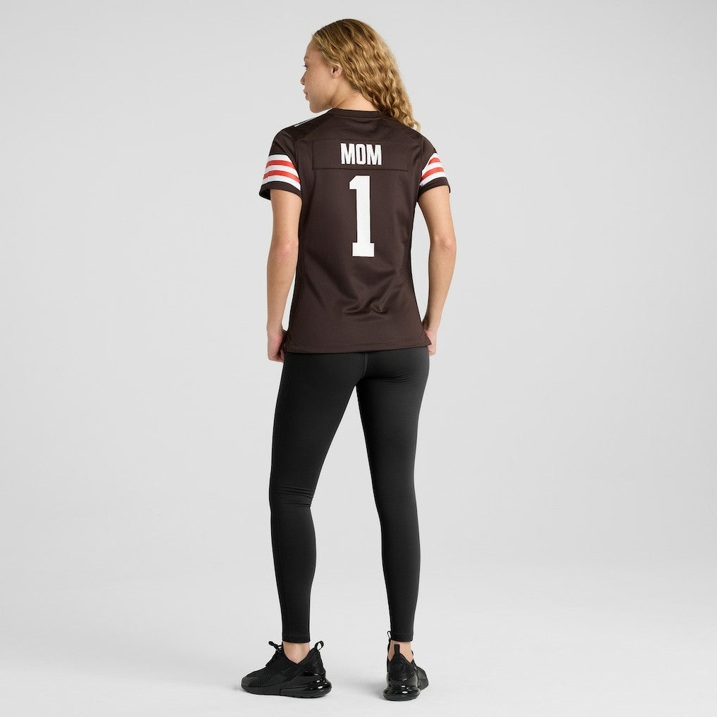 Nike Number 1 Mom Cleveland Browns Women's Game Jersey Brown