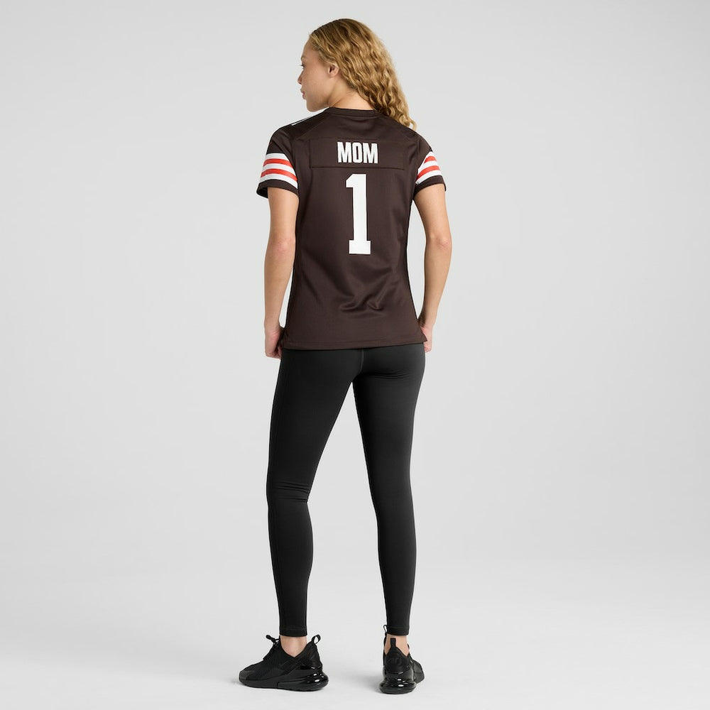 Nike Number 1 Mom Cleveland Browns Women's Game Jersey Brown