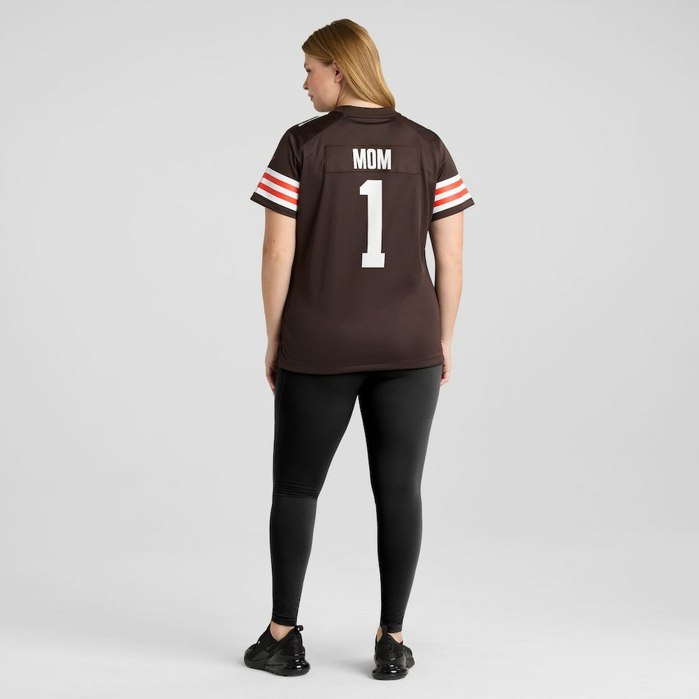 Nike Number 1 Mom Cleveland Browns Women's Game Jersey Brown