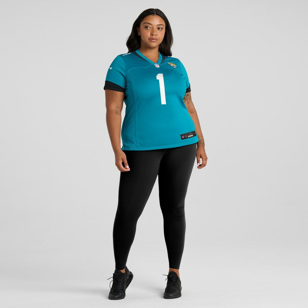Nike Number 1 Mom Jacksonville Jaguars Women's Game Jersey Teal
