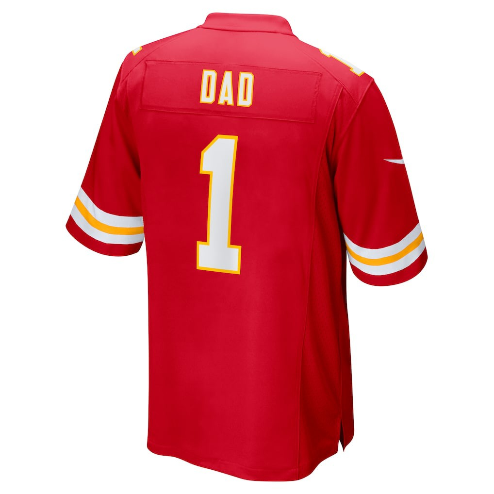 Nike Number 1 Dad Kansas City Chiefs Game Jersey Red