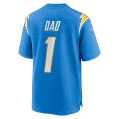 Nike Number 1 Dad Los Angeles Chargers Game Jersey Powder Blue