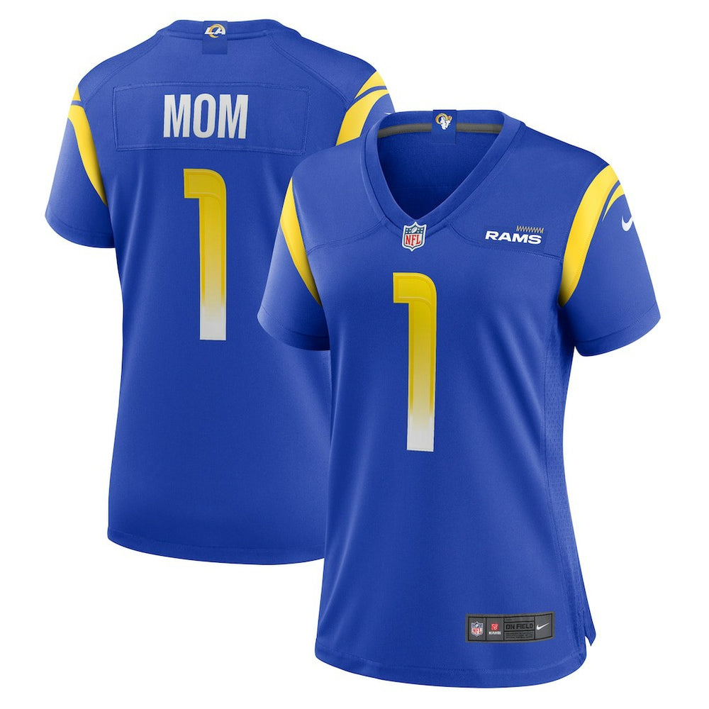 Nike Number 1 Mom Los Angeles Rams Women's Game Jersey Royal