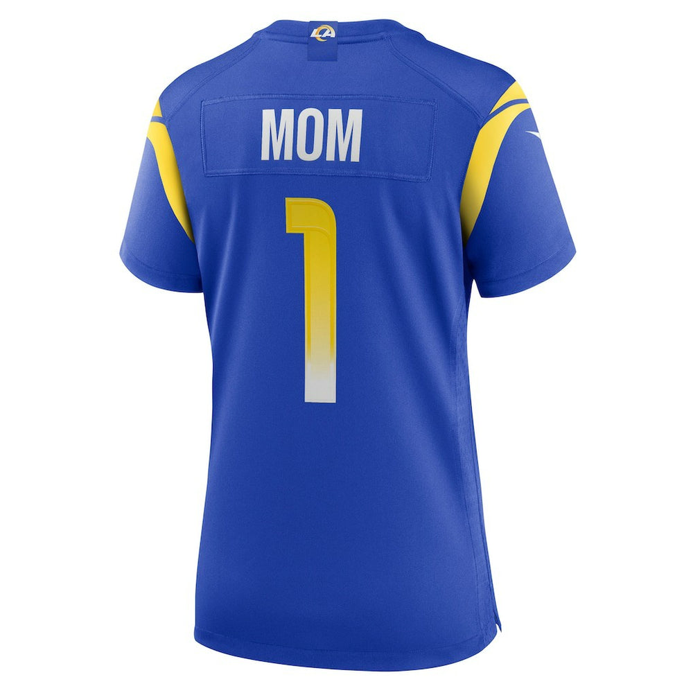 Nike Number 1 Mom Los Angeles Rams Women's Game Jersey Royal