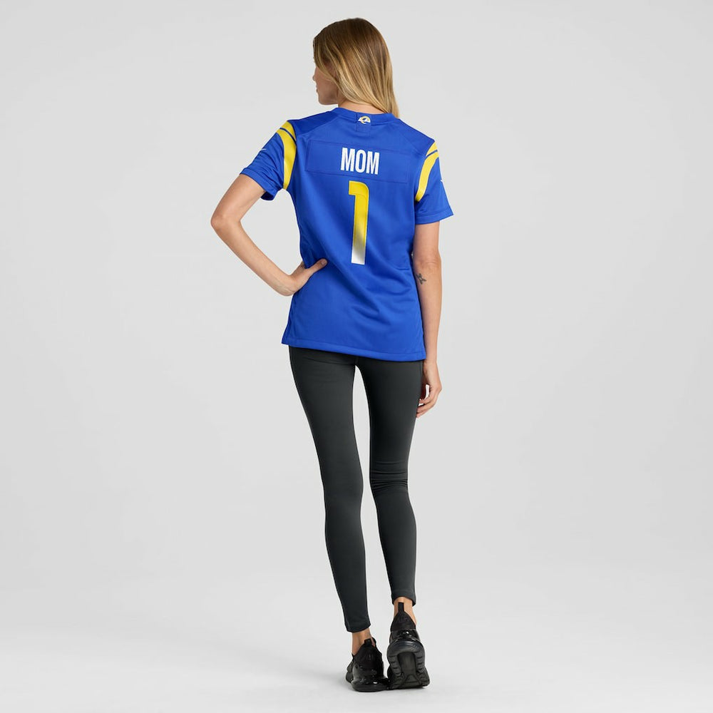 Nike Number 1 Mom Los Angeles Rams Women's Game Jersey Royal