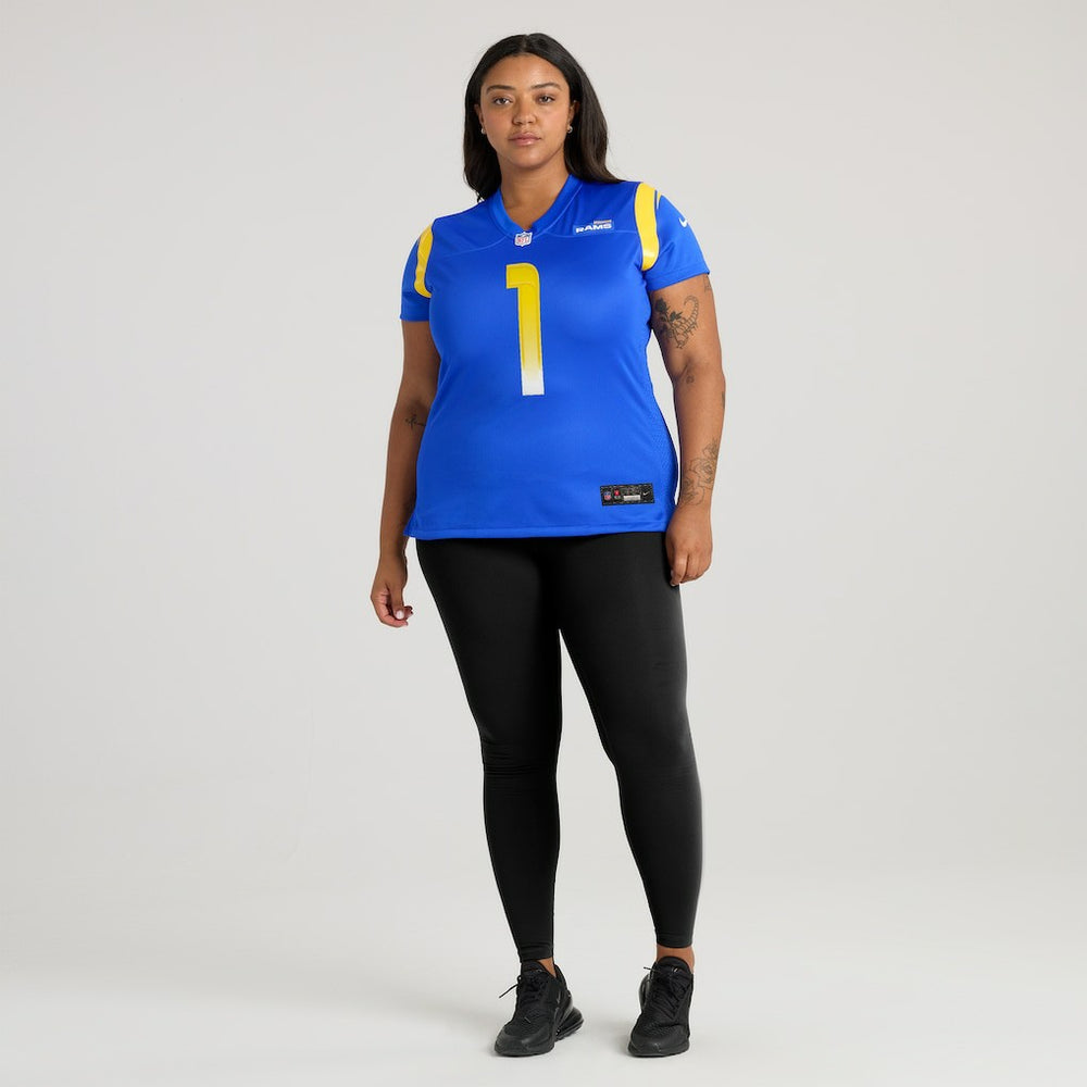 Nike Number 1 Mom Los Angeles Rams Women's Game Jersey Royal