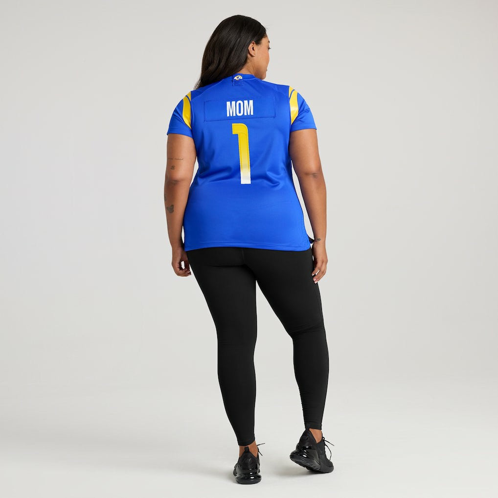 Nike Number 1 Mom Los Angeles Rams Women's Game Jersey Royal
