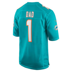 Nike Number 1 Dad Miami Dolphins Game Jersey Aqua