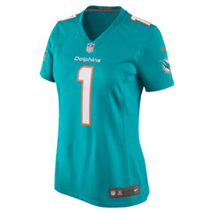 Nike Number 1 Mom Miami Dolphins Women's Game Jersey Aqua