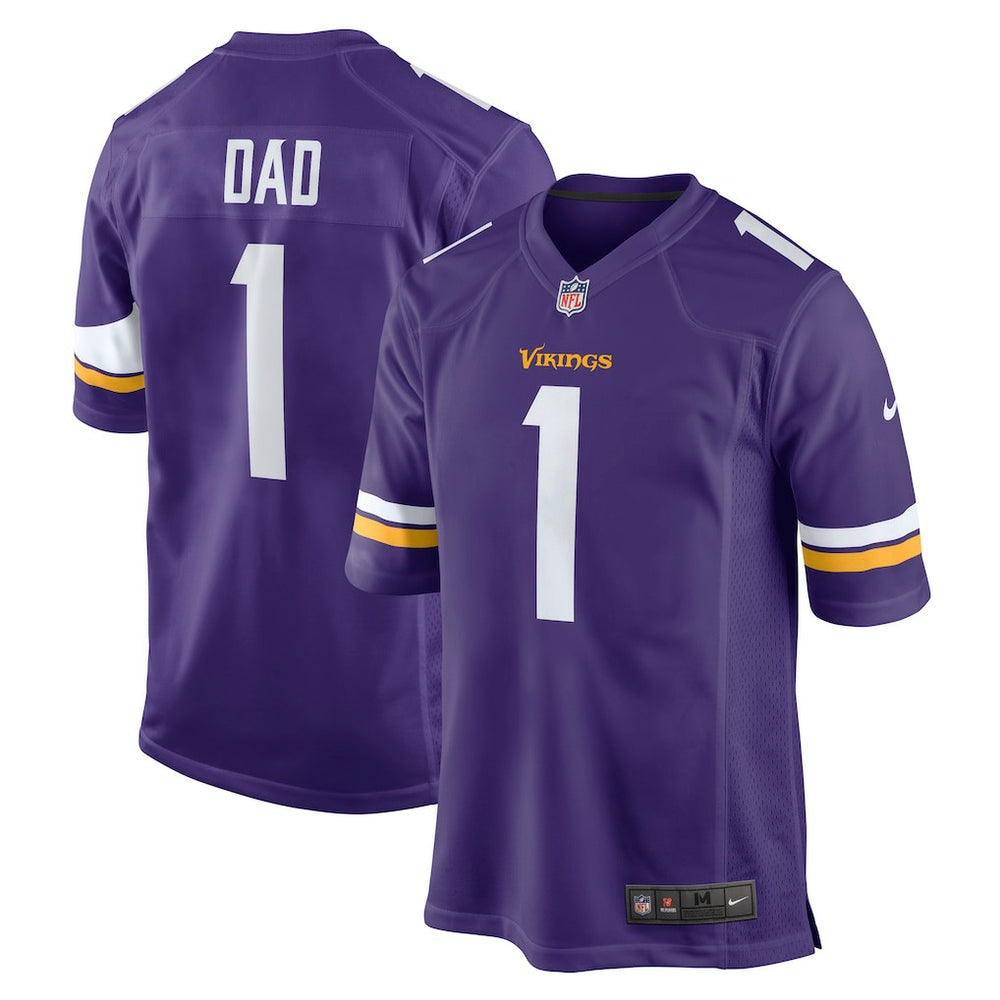 Nike Number 1 Dad Minnesota Vikings Game Jersey Purple