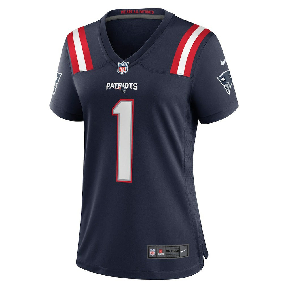 Nike Number 1 Mom New England Patriots Women's Game Jersey Navy