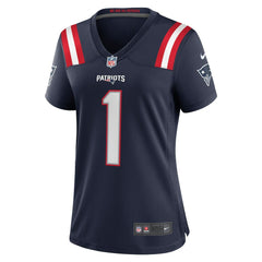Nike Number 1 Mom New England Patriots Women's Game Jersey Navy