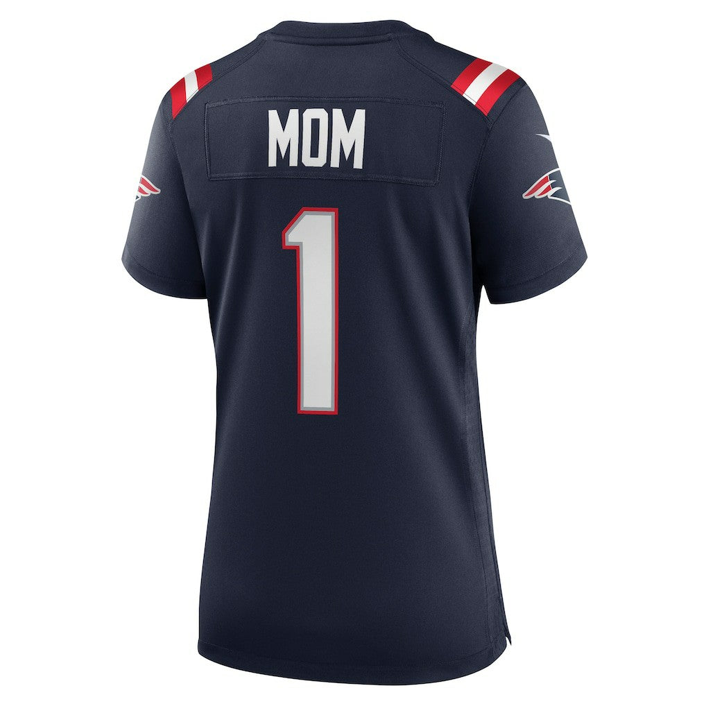 Nike Number 1 Mom New England Patriots Women's Game Jersey Navy