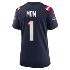 Nike Number 1 Mom New England Patriots Women's Game Jersey Navy
