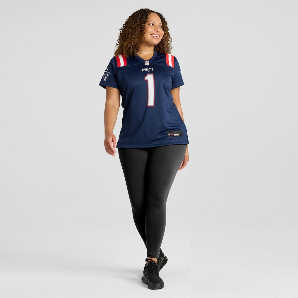 Nike Number 1 Mom New England Patriots Women's Game Jersey Navy