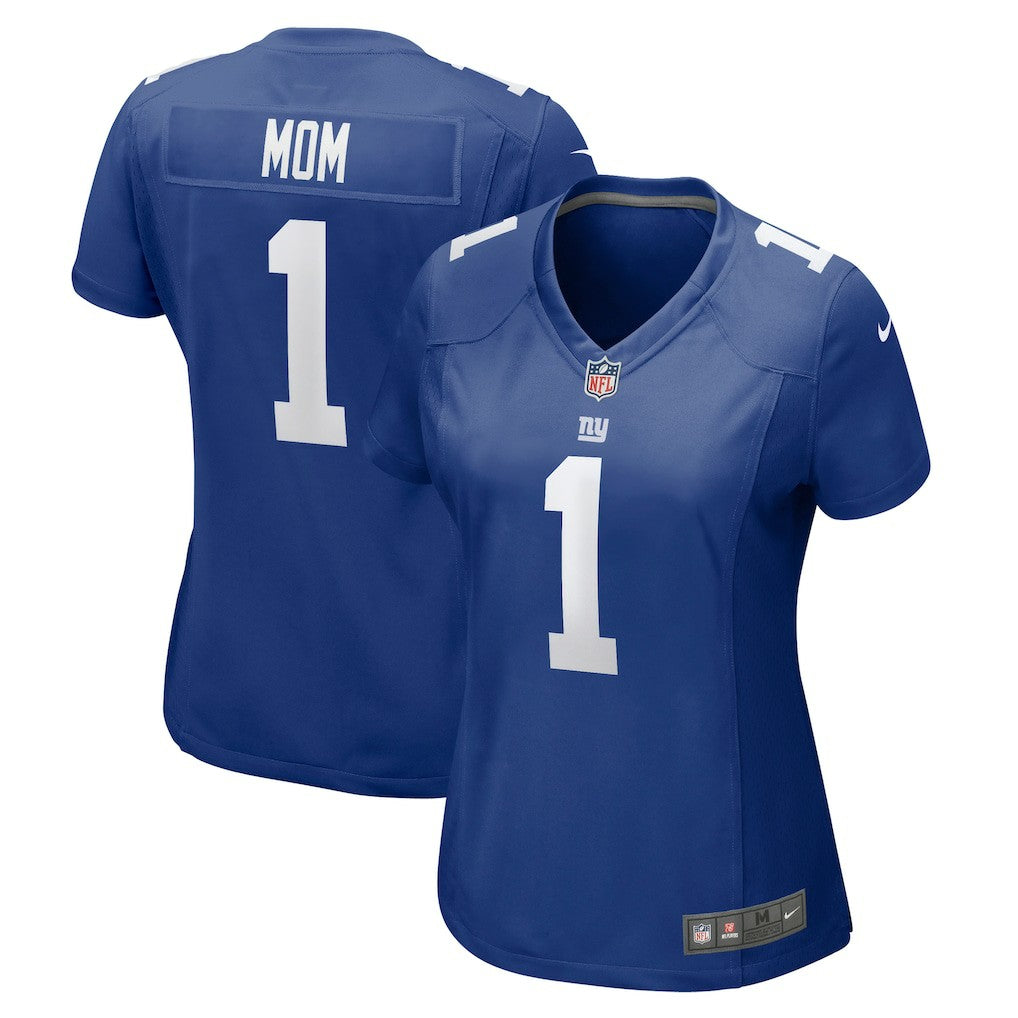 Nike Number 1 Mom New York Giants Women's Game Jersey Royal