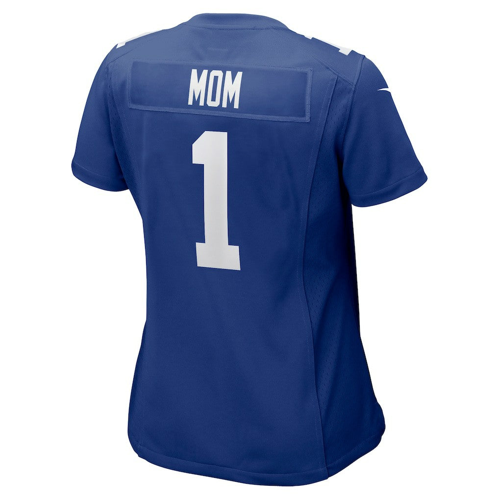 Nike Number 1 Mom New York Giants Women's Game Jersey Royal