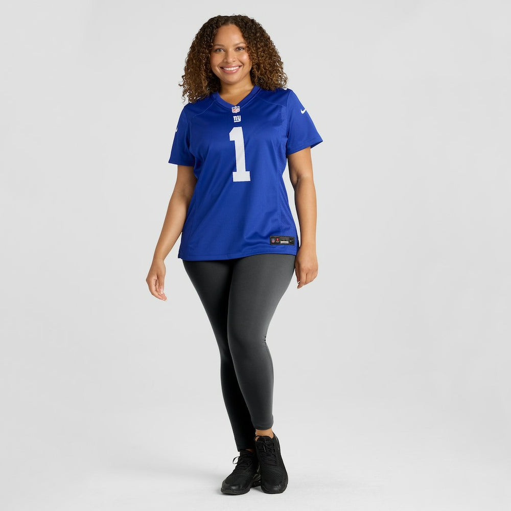 Nike Number 1 Mom New York Giants Women's Game Jersey Royal