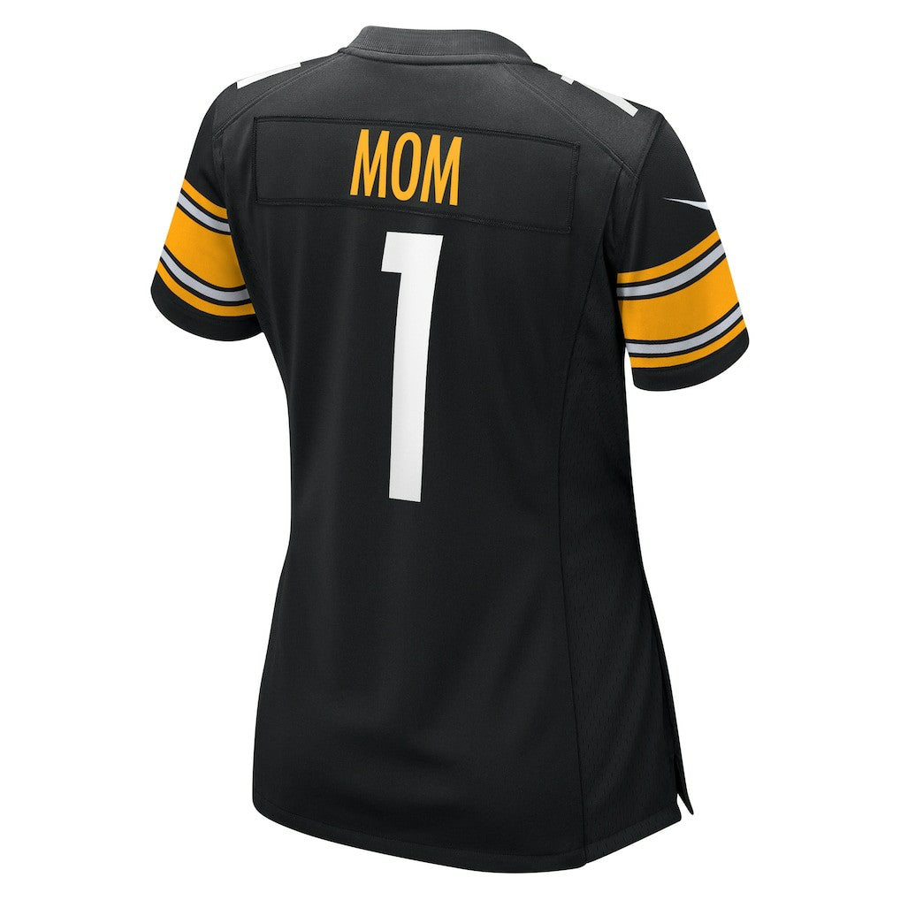 Nike Number 1 Mom Pittsburgh Steelers Women's Game Jersey Black