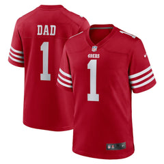 Nike Number 1 Dad San Francisco 49ers Game Jersey Scarlet