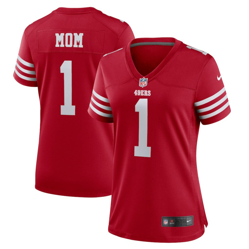Nike Number 1 Mom San Francisco 49ers Women's Game Jersey Scarlet