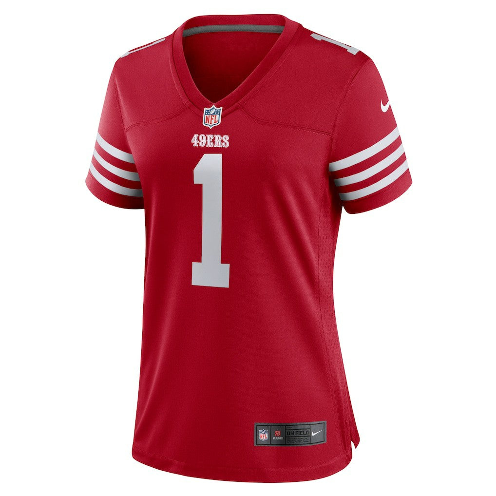 Nike Number 1 Mom San Francisco 49ers Women's Game Jersey Scarlet