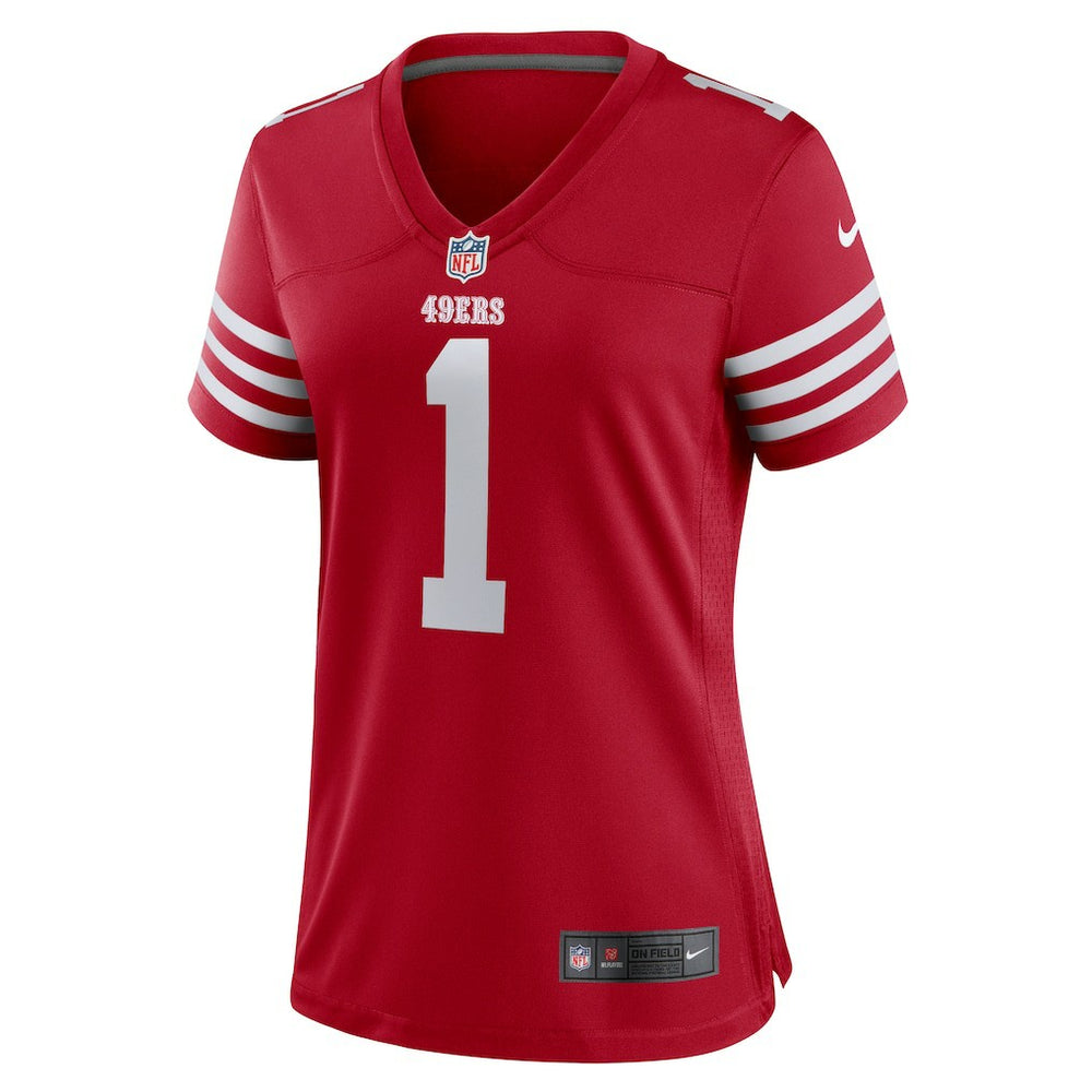Nike Number 1 Mom San Francisco 49ers Women's Game Jersey Scarlet