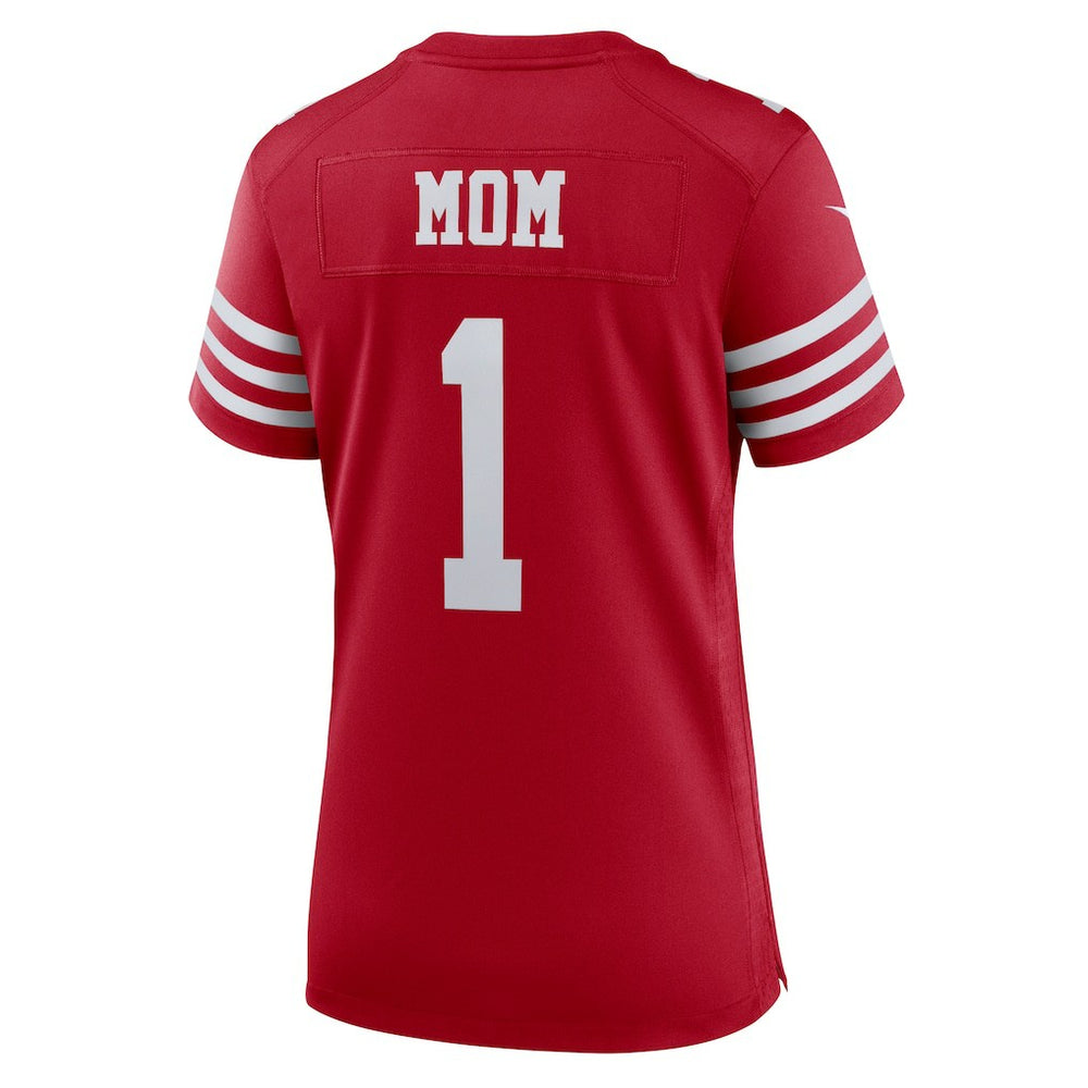 Nike Number 1 Mom San Francisco 49ers Women's Game Jersey Scarlet