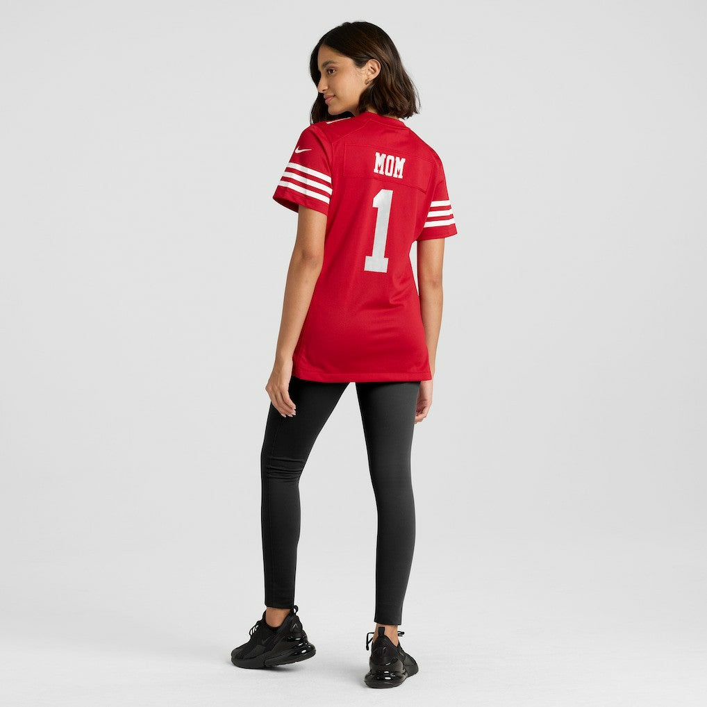 Nike Number 1 Mom San Francisco 49ers Women's Game Jersey Scarlet