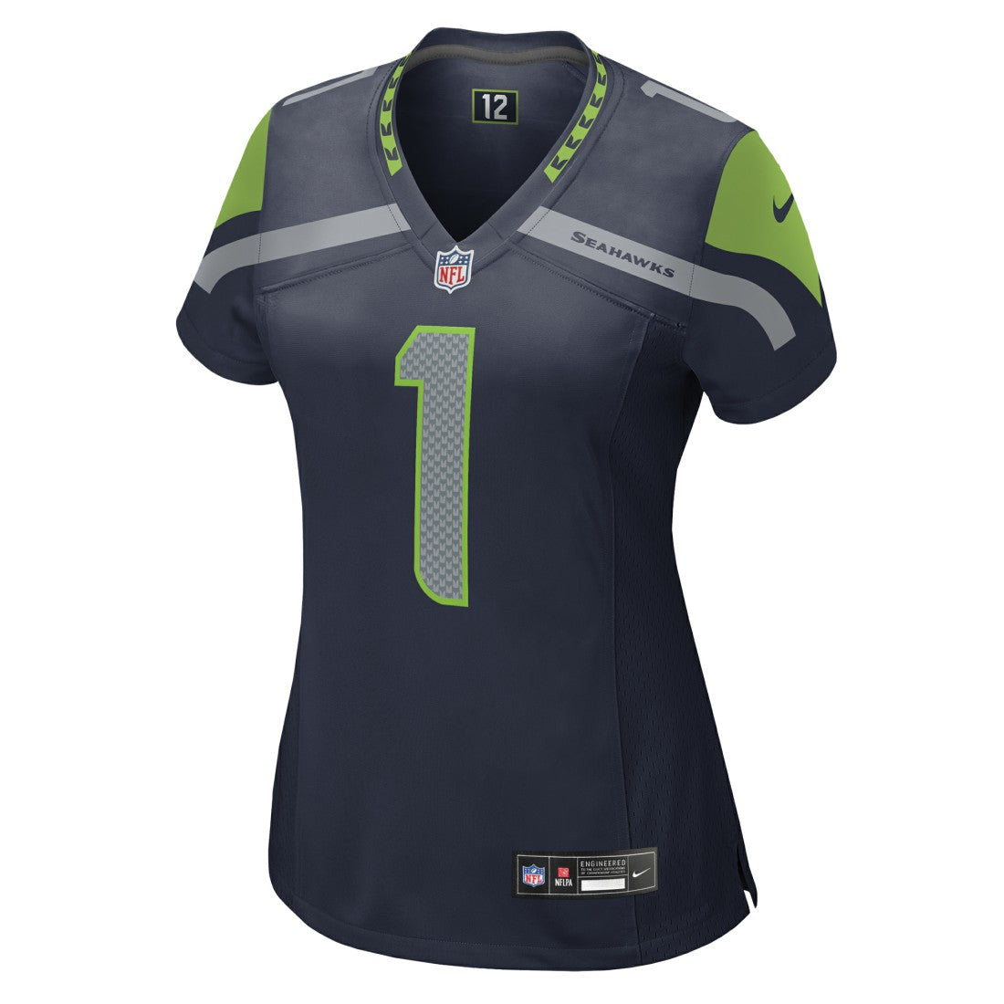 Nike Number 1 Mom Seattle Seahawks Women's Game Jersey College Navy