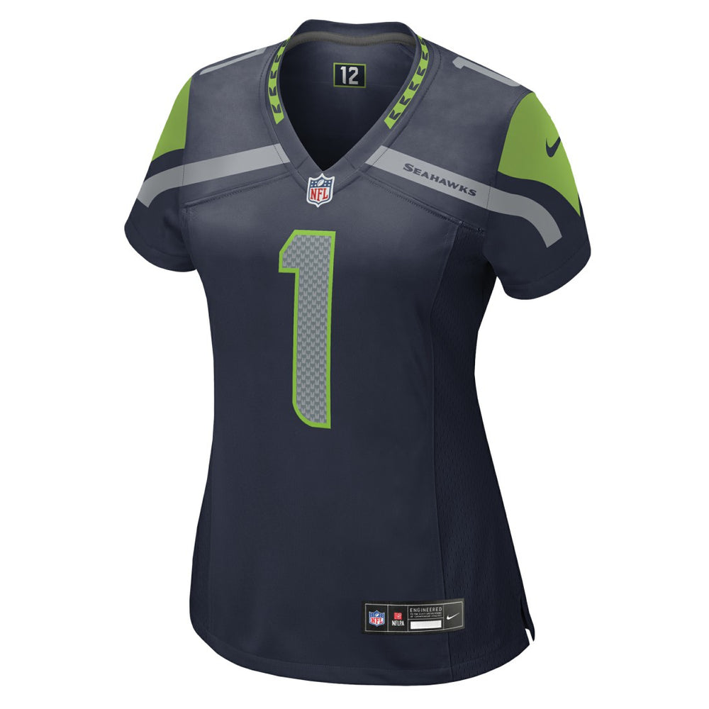 Nike Number 1 Mom Seattle Seahawks Women's Game Jersey College Navy