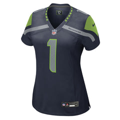 Nike Number 1 Mom Seattle Seahawks Women's Game Jersey College Navy